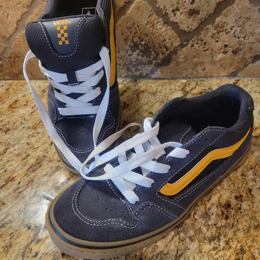 Vans Black and Yellow Kids Sneakers